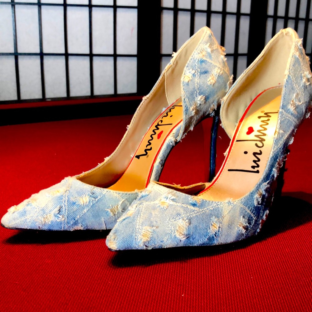 Luichiny Distressed Denim Pumps